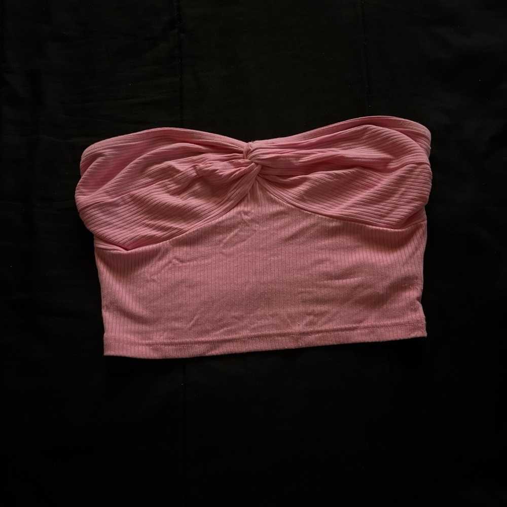pink crop top